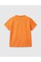 Boy's Orange Benetton Logo Printed T-Shirt - 2
