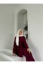 Sleeves Ribbon Bow Detail Design Jacket Blouse Trousers Brand Equivalent Three-Piece Islamic Casual Stylish Suit - 2