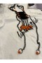 Orange Wooden Beaded Design Necklace