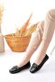 Women's Ballet Flats Comfortable Orthopedic Sole Leather Mother Shoes - 3