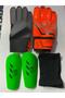 Orange Goalkeeper Gloves and Shinpads Set