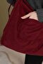 Mute Bag Claret Red / Claret Red 00S Shopper Bag Zippered Lined School Shoulder Bag (32/36) - 5