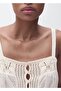 Kombinierte Bluse mit durchbrochenen Details - 8