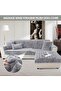 Soft And Comfortable Faux Fur Grey 3Pc 210x90Cm Sofa Cover/Topper - 2