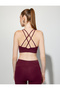 Sports Bra Covered Cross Strap Square Neck Slim Fit - 4