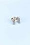 Zircon Stone Angel Wing Adjustable Gold Women's Ring - 4