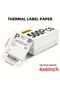 ملصقات حرارية ٤×٦، متوافقة مع الطابعات الحرارية ٢٤١bt وD520BT وB246D - ٥٠٠ ملصق شحن قابل للطي - 5