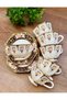 Esterhomedecor Set of Porcelain Coffee Cups for 6 People