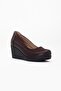 Women's Wedge Heel Shoes Brown Stretch Orthopedic - 4