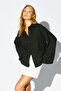 Women's Black Shirt with Loose Sleeves