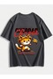 Smoked Cheddar Chaser Cat Front/Rear Printed Oversize T-Shirt - 2