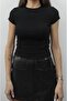 Pena 2-Piece Black and White Crew Neck Fit T-Shirt - 8