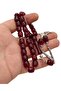 Capsule Cut Dark Red Special Tasseled Powder Amber Prayer Beads