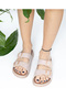 Silvery Double Buckle Orthopedic Stylish Walking Slippers - 5