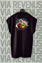 Wrestling Back Printed Zero Sleeve Crew Neck Sports Tshirt
