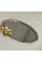 20*25 cm Steel Oval Model 1 Large Presentation Tray with Flowers - 3