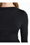 Lcw Vision Black Stand Collar Women's Bodysuit - 6