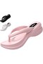Women's High Heel Flip Flops Slippers Waterproof Platform Comfortable EVA Lightweight Stylish