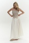 Aida Rope Detail Pleated Ecru Skirt - 5