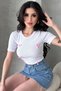Women's White Bow-Detail Corded Fabric Knit Blouse - 3
