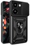 Xiaomi Poco X7 Pro Case with Camera Protection Sliding Rotatable Ring Armor Military Tank Skid Cover