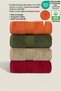 Set of 4 Towels 100% Cotton Certified, Hand Face Kitchen Towel, 50X90Cm Ultra Absorbent and Soft 4 Colors - 2