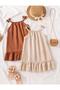 2 Pieces Şile Cloth Girl's Strap Dress