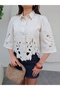 Beige Embroidered Shirt - 3