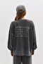 Faded Effect Slogan Sweatshirt - 5