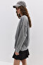 Oversize Faded Effect Cotton Sweatshirt - 4