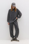 Faded Effect Slogan Sweatshirt - 3