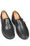 Men's Black Fur Lined Orthopedic Sole Genuine Leather Shoes Loafer 2501008 - 3