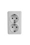 Vera White Surface Mounted Double Grounded Socket 220V Ip20 - 5