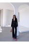 Eyelet Belted Twin Blazer Set - 7