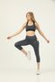 Women's Anthracite High Waist Double Pocket Below the Knee Capri Leggings Capri 1054 - 2