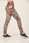 Women's Sports Leggings High Waist Double Pocket Orange - Geometric Digital 1058 - 5