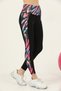 Women's Sports Leggings Turquoise High Waist Gathering Double Pockets - 2