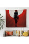 Minimalist Black Widow Wall Covering - 100% Cotton Backing, Ranforce Fabric, Vibrant Colors - Modern - 2