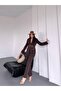 Gold Button Double Belt Two-Piece Blazer Set - 3