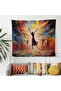 Abstract Splatter Painting Wall Covering - Vibrant Colors, 100% Cotton Backing, Sublimation Printing - Stylish - 2