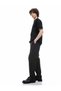 Textured Viscose Blended Chino Pocket Detailed Waist Lace up Trousers