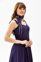 Sleeveless Voile Emel Short Summer Dress Purple Purple - 5