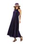 Strappy Sile Cloth Sima Long Summer Dress Purple Purple - 6