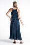Strappy Sile Cloth Sima Long Summer Dress Petrol Ptrl - 2