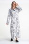 Long Sleeve Sile Cloth Printed Long Summer Dress Sycamore Pattern White Byz - 5
