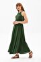 Strappy Sile Cloth Sima Long Summer Dress Green Ysl