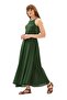 Strappy Sile Cloth Sima Long Summer Dress Green Ysl - 7