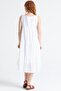 Sleeveless Voile Ahsen Embroidered Midi Length Summer Dress White Byz - 2