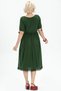 Short Sleeve Şile Cloth Asiye Midi Length Summer Dress Green Ysl - 2