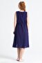 Sleeveless Şile Fabric Mehtap Midi Length Summer Dress Purple Purple - 3